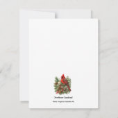 Northern Cardinal Winter Songbirds Collection  ノートカード (裏面)