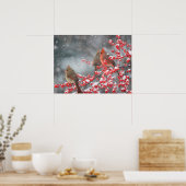 Northern Cardinals | Marion, Illinois ポスター (キッチン)