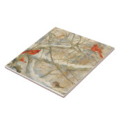 Northern Cardinals on a Snowy Branch タイル (側面)