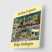 "Northern Exposure" 〜 ワシントン州ロズリン スクエア壁時計 (傾斜)