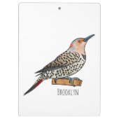 Northern flicker bird cartoon illustration  クリップボード (裏面)
