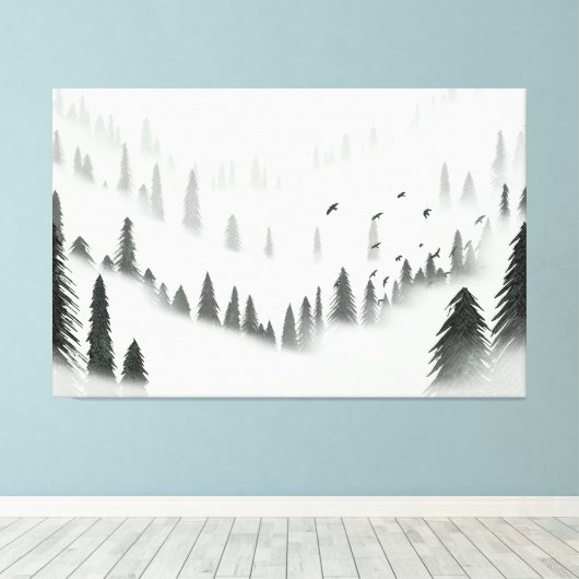 Northern Forest キャンバスプリント (インサイチュ (ウッドフロア))