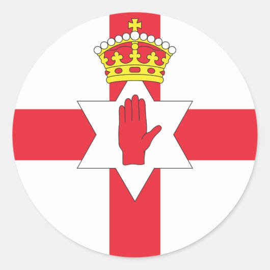 Northern Ireland Flag Classic Round Sticker ラウンドシール (正面)