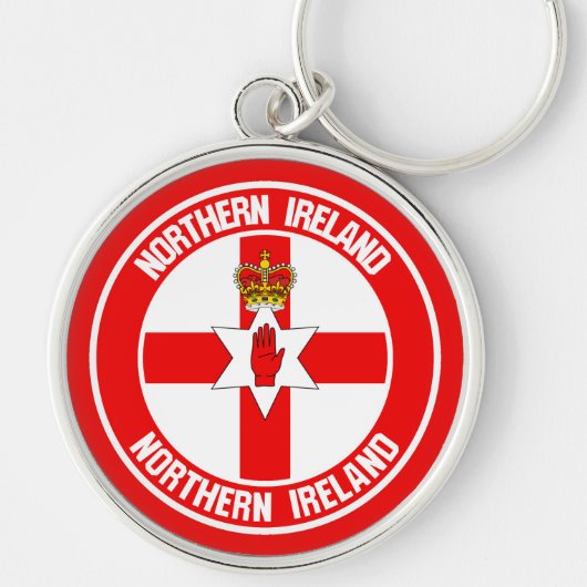 Northern Ireland Round Emblem キーホルダー (正面)