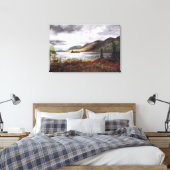 Northern Lake in Autumn: Canvas Print Standard キャンバスプリント (インサイチュ (寝室))