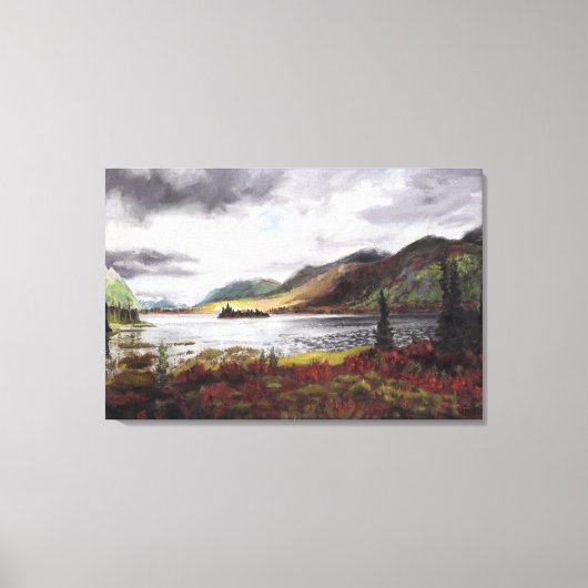 Northern Lake in Autumn: Canvas Print Standard キャンバスプリント (正面)