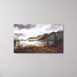 Northern Lake in Autumn: Canvas Print Uncrop キャンバスプリント