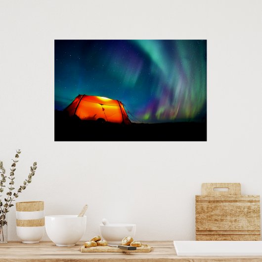 Northern light Borealis Norway by healing love ポスター (キッチン)