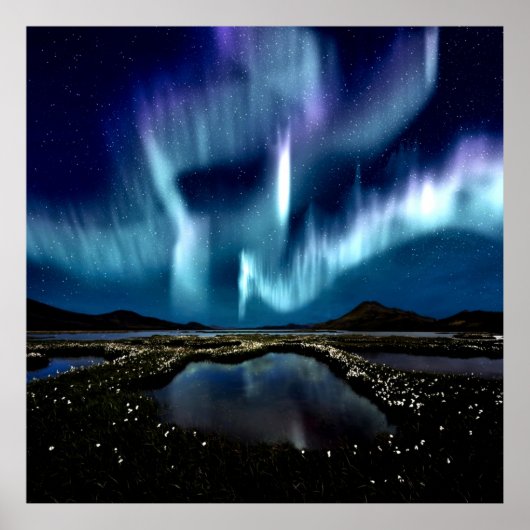 Northern light Borealis Norway by healing love ポスター (正面)