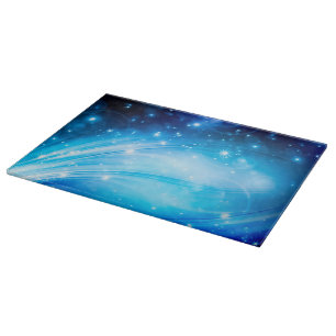 Northern Light Stars blue +テキストとアイディア カッティングボード