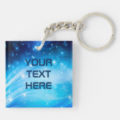 Northern Light Stars blue +テキストとアイディア キーホルダー (裏面)