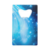 Northern Light Stars blue +テキストとアイディア クレジットカード栓抜き (正面)