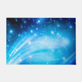 Northern Light Stars blue +テキストとアイディア ドアマット (正面)