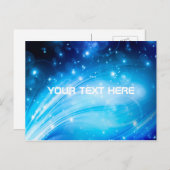 Northern Light Stars blue +テキストとアイディア ポストカード (正面/裏面)