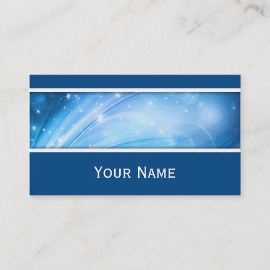 Northern Light Stars blue +テキストとアイディア 名刺 (正面)