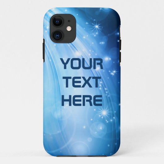 Northern Light Stars blue +テキストとアイディア Case-Mate iPhoneケース (裏面)