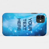 Northern Light Stars blue +テキストとアイディア Case-Mate iPhoneケース (裏面(横))