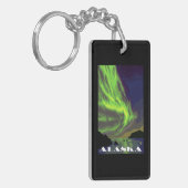 Northern Lightsおよびシャチのヴィンテージ旅行 キーホルダー (正面左)