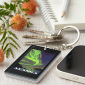 Northern Lightsおよびシャチのヴィンテージ旅行 キーホルダー (正面右)