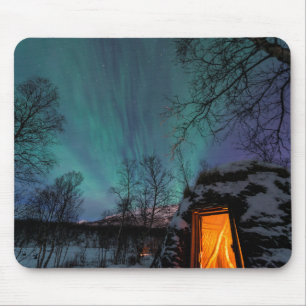 Northern LightsおよびSami小屋のマウスパッド マウスパッド