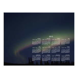 Northern Lightsのループ; 2013カレンダー フォトプリント