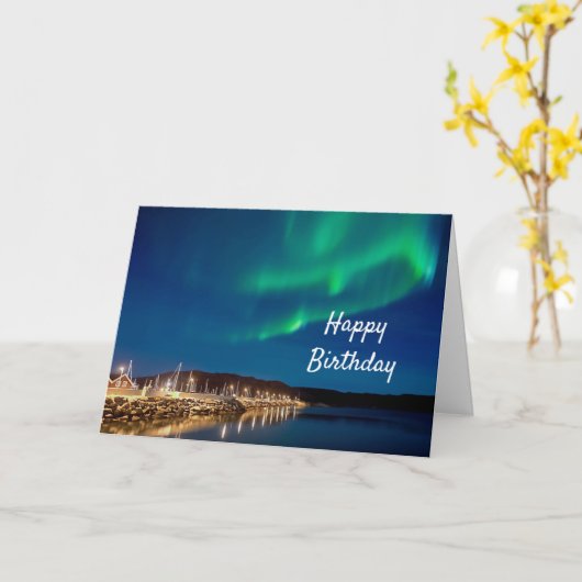 Northern Lightsの誕生日 カード (黄色い花)