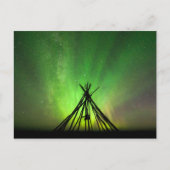Northern Lightsのlavvu ポストカード (正面)