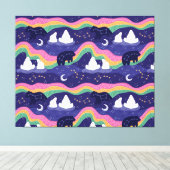 Northern Lightsキャンバス印刷 キャンバスプリント (インサイチュ (ウッドフロア))