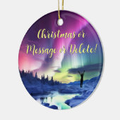 Northern Lightsクリスマスオーナメント、または写真 セラミックオーナメント (左)