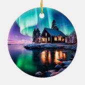 Northern Lightsクリスマスオーナメント、または写真 セラミックオーナメント (裏面)