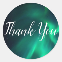 Northern Lightsスティッカーを支持 ラウンドシール