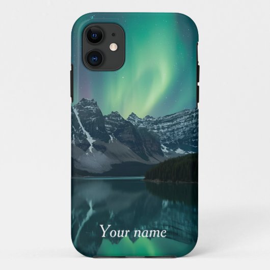 Northern Lightsパーソナライズされた Case – 名前を追加 Case-Mate iPhoneケース (裏面)