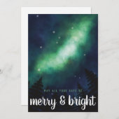 Northern Lightsメリースクリプト |緑 シーズンカード (正面/裏面)