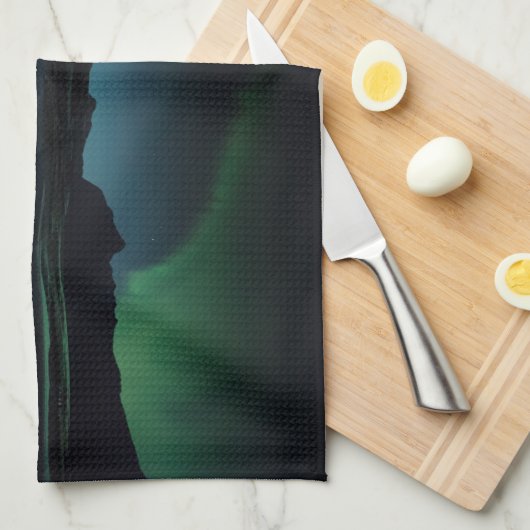 Northern Lights反射 キッチンタオル (四つ折り)