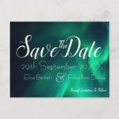 Northern Lights日付ポストカードを保存 ポストカード (正面)