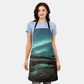 Northern Lights景観写真 エプロン (着用した状態)