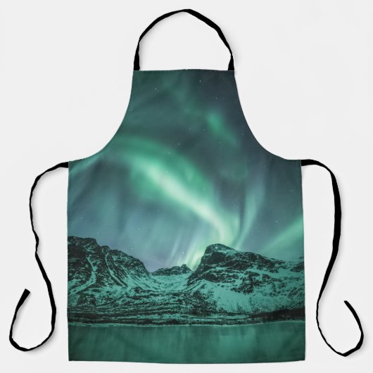 Northern Lights自然写真 エプロン (正面)