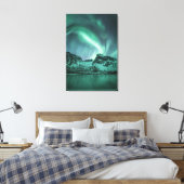 Northern Lights自然写真 キャンバスプリント (インサイチュ (寝室))