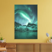 Northern Lights自然写真 キャンバスプリント (インサイチュ (リビング))