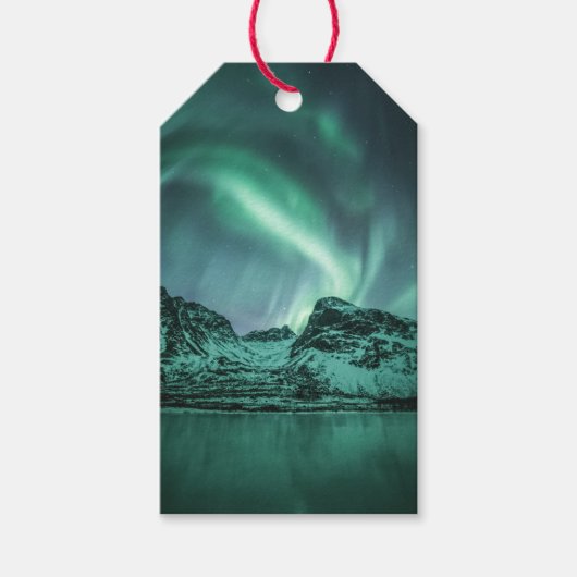 Northern Lights自然写真 ギフトタグ (正面)