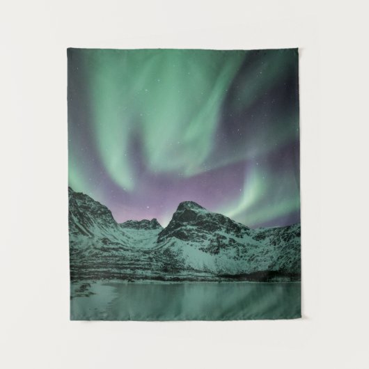 Northern Lights自然写真 タペストリー (正面)