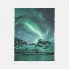 Northern Lights自然写真 フリースブランケット