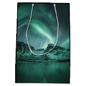 Northern Lights自然写真 ミディアムペーパーバッグ (裏面)