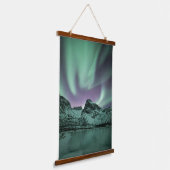 Northern Lights自然写真 吊り下げ型タペストリー (傾斜あり)