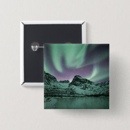 Northern Lights自然写真 缶バッジ