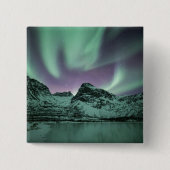 Northern Lights自然写真 缶バッジ (正面)