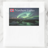 Northern Lights自然写真 長方形シール (バッグ)
