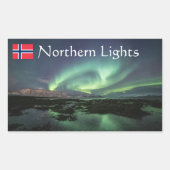 Northern Lights自然写真 長方形シール (正面)
