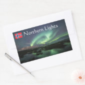 Northern Lights自然写真 長方形シール (封筒)