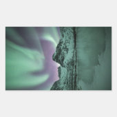 Northern Lights自然写真 長方形シール (正面)